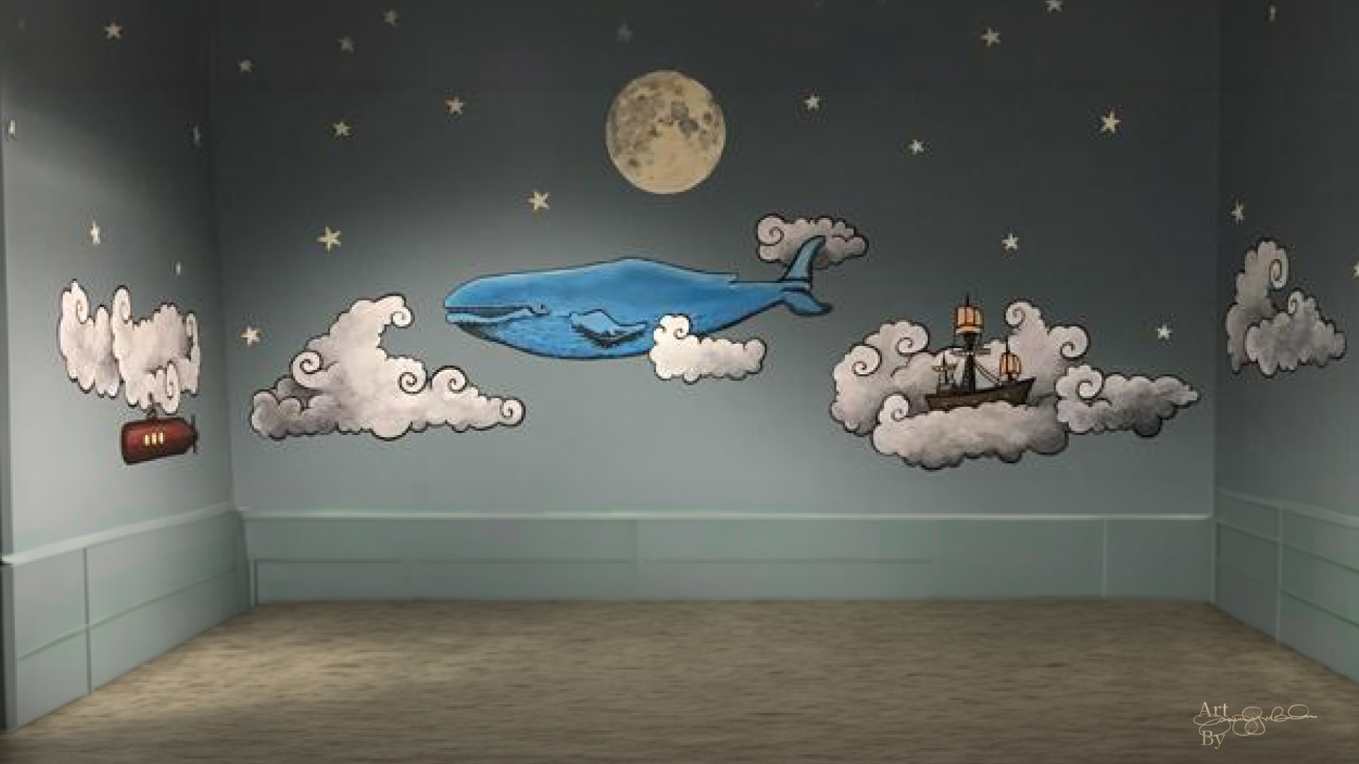 Whale & Moon Nursery